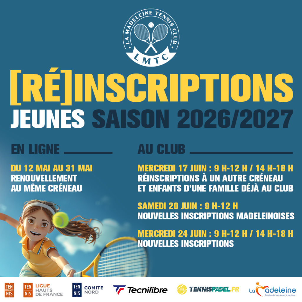 Lmtc La Madeleine Tennis Club - S’inscrire/Tarifs